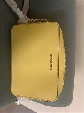 Michael Kors Lemon Yellow Saffiano Crossbody Bag